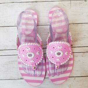Jack Rogers Georgica Striped Jelly Thong Sandals